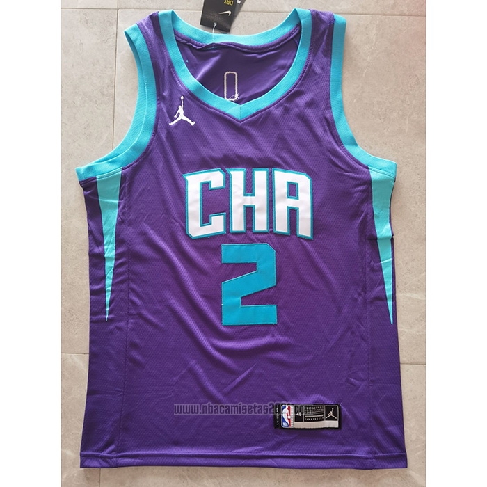 Camiseta Charlotte Hornets LaMelo Ball #2 Statement Edition Violeta
